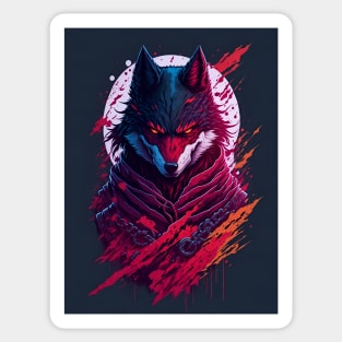 evil ninja wolf magic Sticker